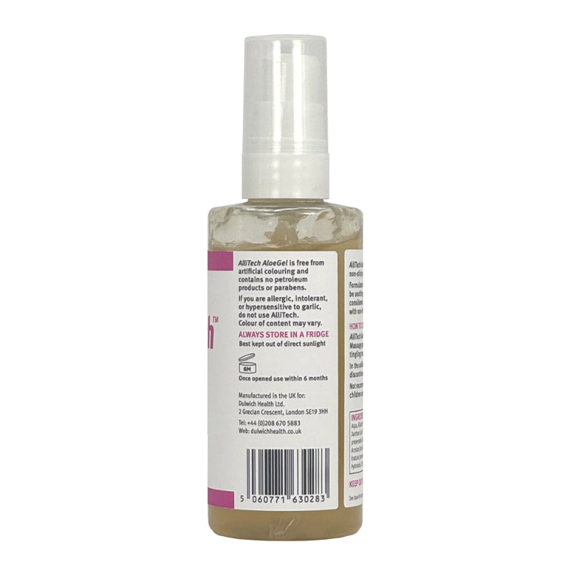 AlliTech AloeGel 100ml bottle with label on a white background