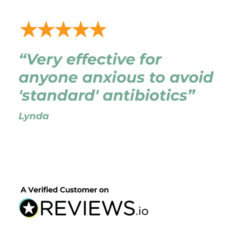 Five-star review for AlliTech Capsules 450 Pro on REVIEWS.io with a customer quote and verified badge.