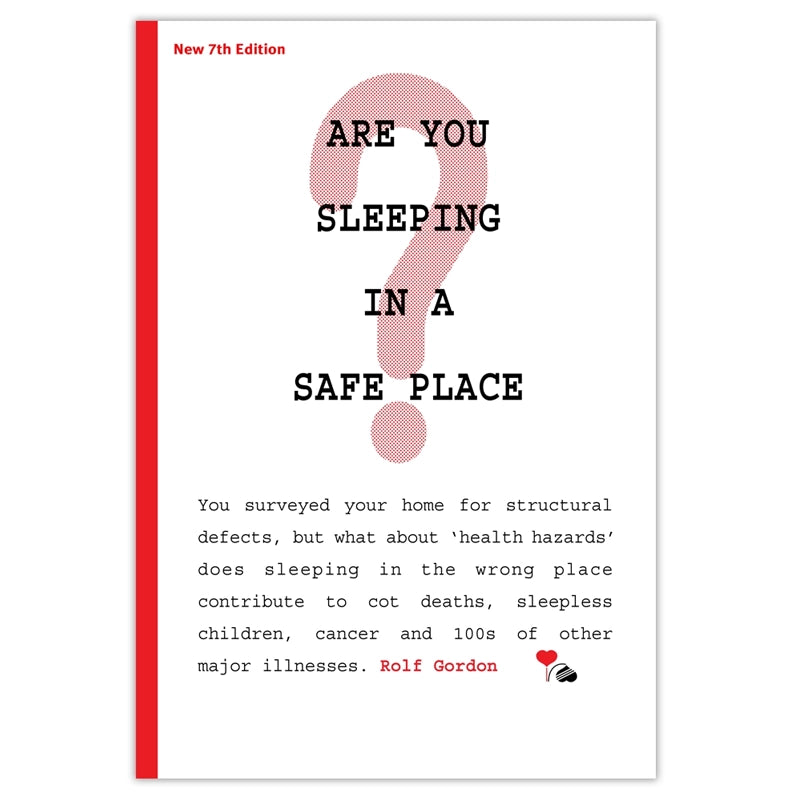 'Are You Sleeping In A Safe Place?'by Rolf Gordon cover with a large red question mark and text about sleeping safety, featuring a red border.