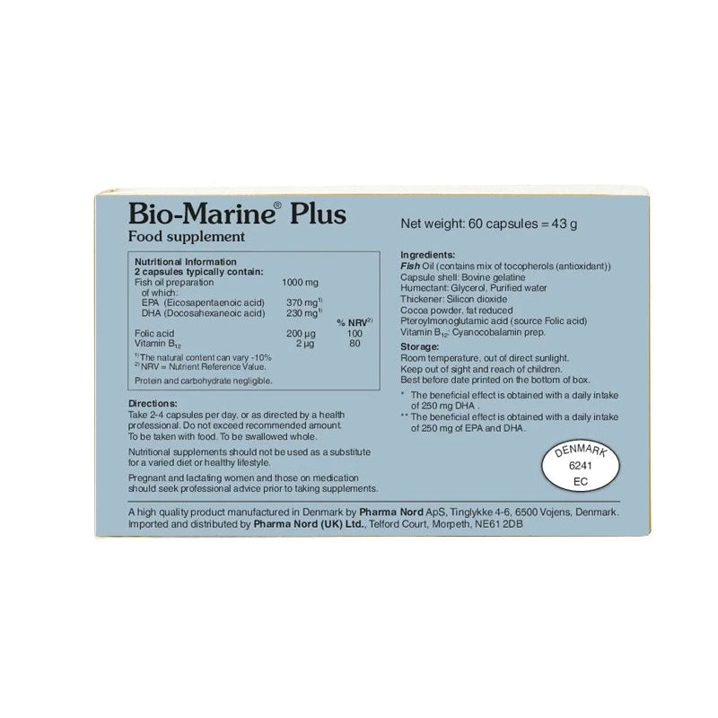 Pharma Nord Bio-Marine Plus 150 capsules back of pack