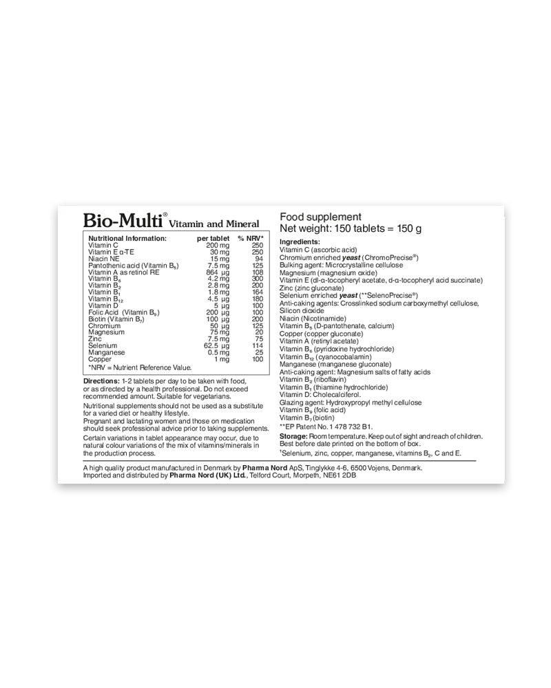 Bio-Multi Vitamin & Mineral 150 Tablets