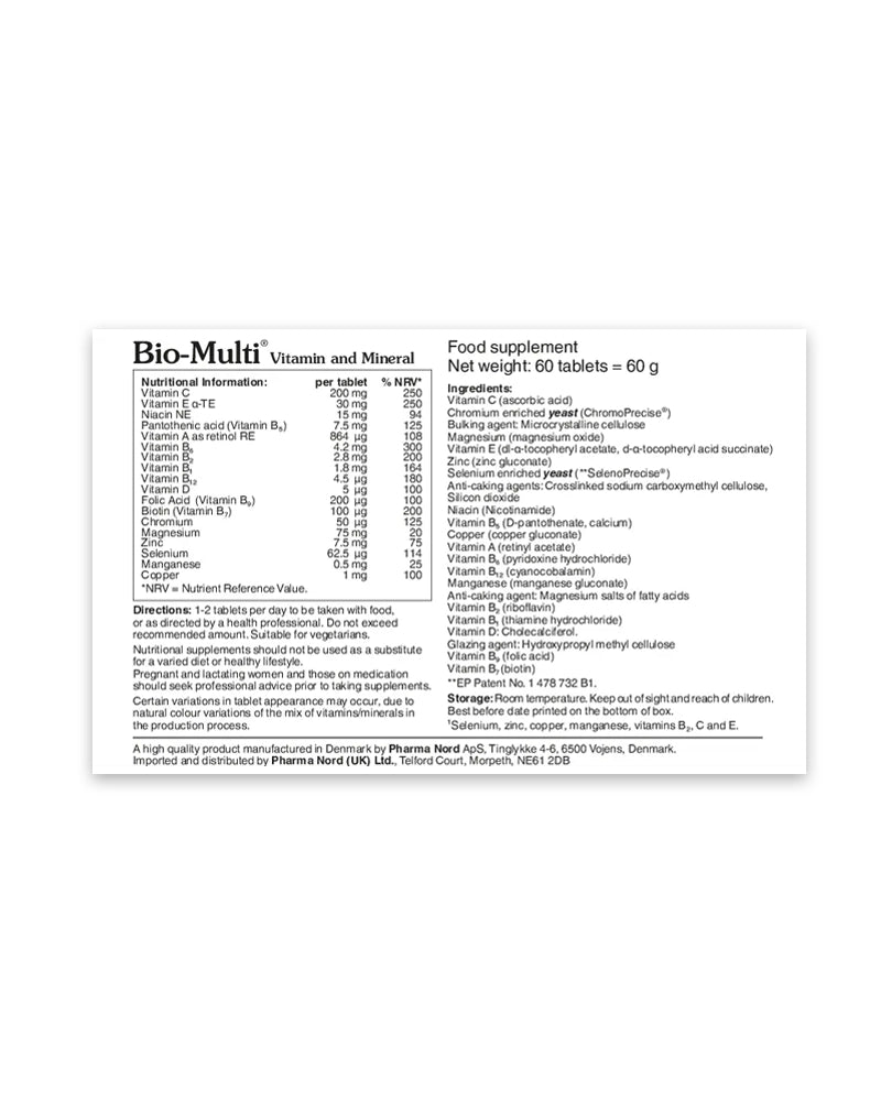 Bio-Multi Vitamin & Mineral 60 Tablets