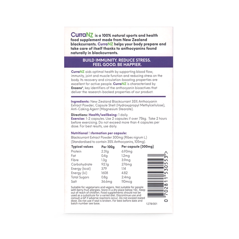 CurraNZ Blackcurrant Extract 30 Capsules