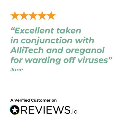 Five-star review for Eden Olive Extract product with a customer name and verified status on Reviews.io.