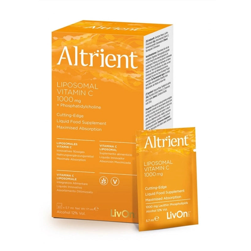 Altrient liposomal vitamin C supplement packaging on a white background