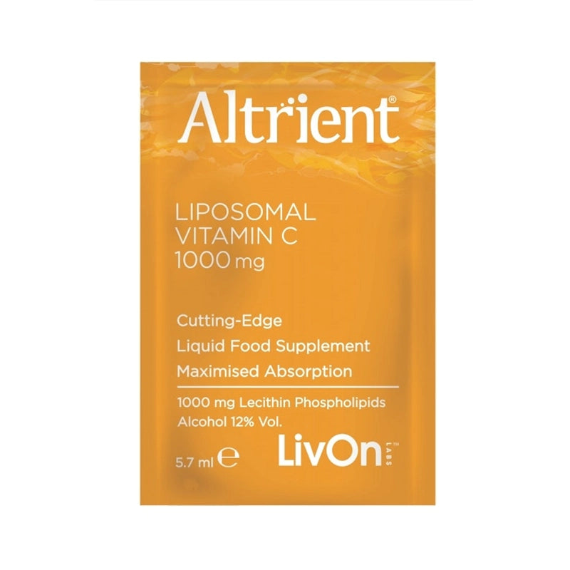 Altrient liposomal vitamin C supplement sachet on a white background