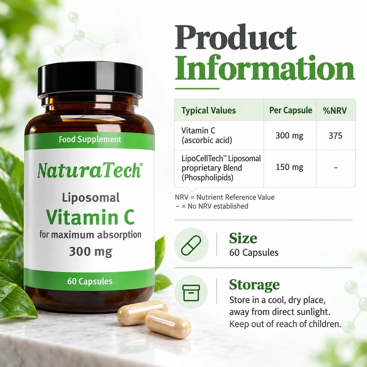 NaturaTech Liposomal Vitamin C 60 Capsules
