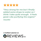 Five-star review for Oreganol Oil P73 Super Strength on Reviews.io with a quote from a verified customer.