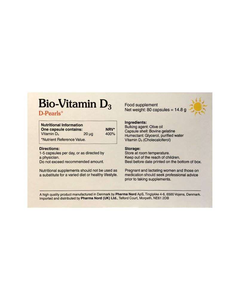 Bio-Vitamin D-Pearls D₃ 800IU 90 Capsules