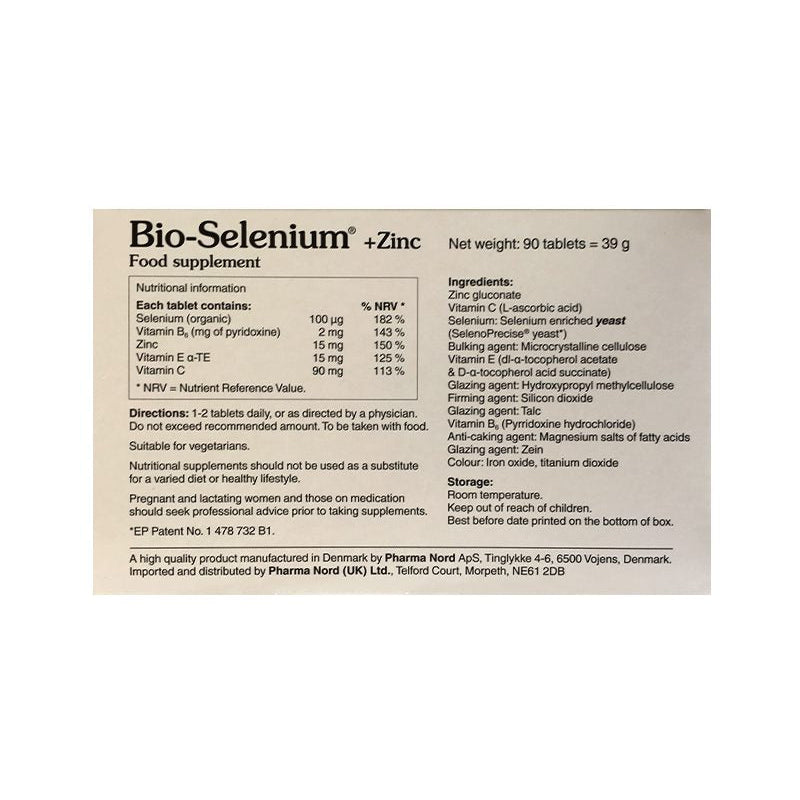 Pharma Nord Bio-Selenium back of pack