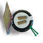 Seagreens Food capsules lid, black container with green strings on a white background.