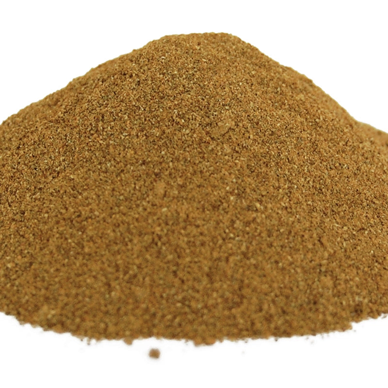 Pile of Seagreens Iodine Lite powder on a white background