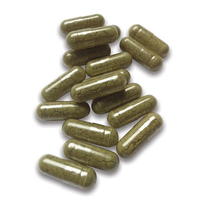 Seagreens odine Plus capsules on a white background