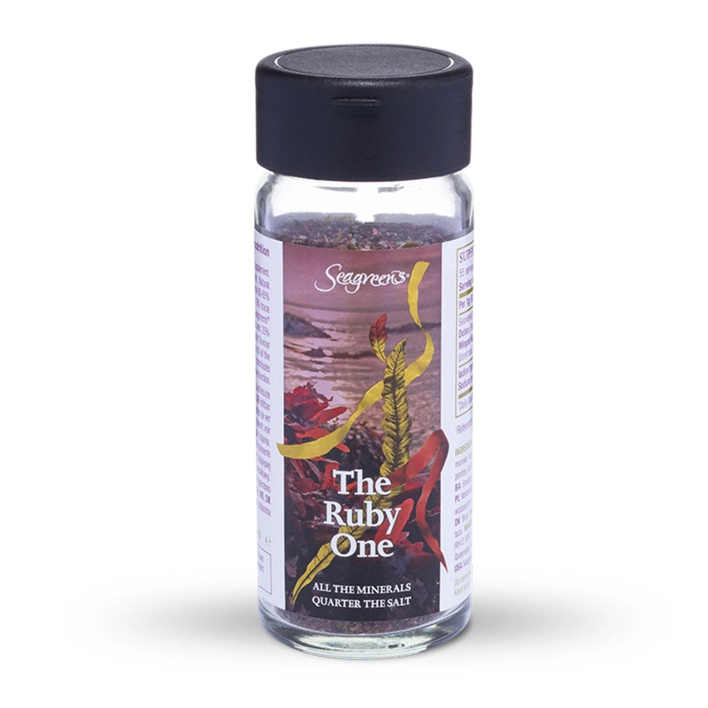 Seagreens The Ruby One seasoning bottle on a white background