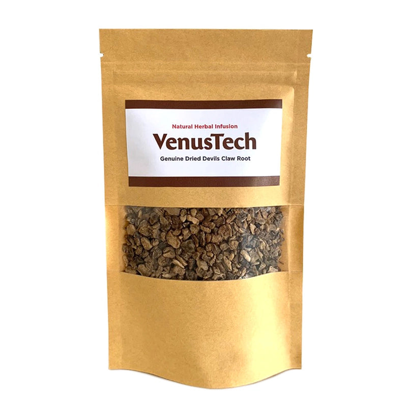 VenusTech dried devil's claw root package on a white background