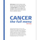 Cancer The Full Menu Book By Rolf Gordon