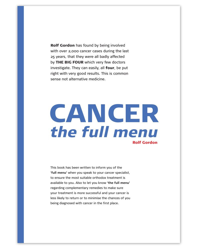 Cancer The Full Menu Book By Rolf Gordon