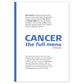 Book cover of 'Cancer: The Full Menu' by Rolf Gordon on a white background