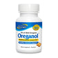 Oreganol 60 softgel dietary supplement bottle with blue and white label on a white background
