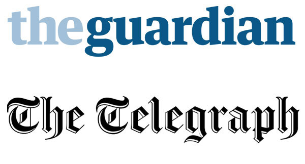 The Guardian + The Telegraph Logos